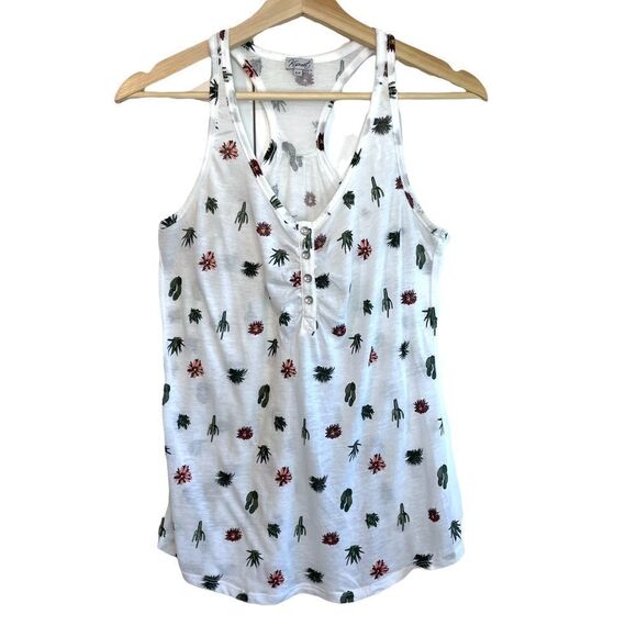 Kismet Cactus Novelty Print Racerback Tank - Picture 1 of 6